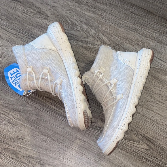 Hey Dude Reyes Heathered Ivory Shoes - Picture 4 of 6